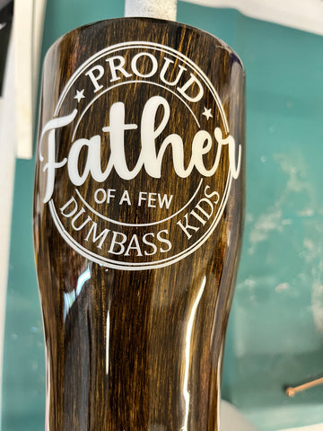 Proud Father Woodgrain Tumbler