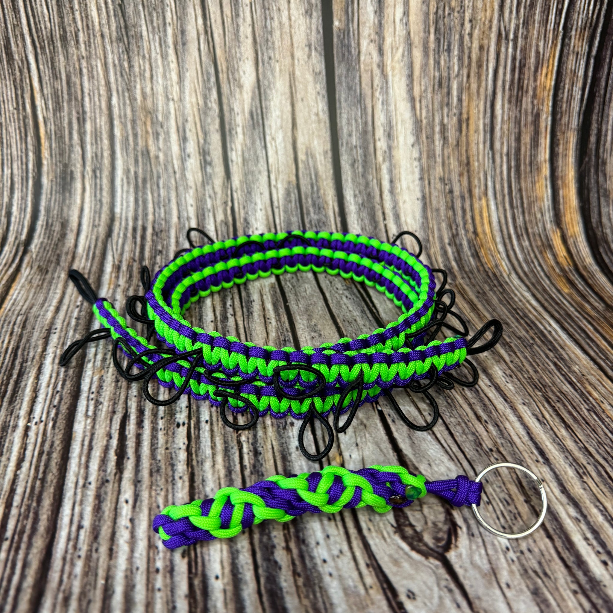 Purple and Green Duck Hanger and Keychain Bundle