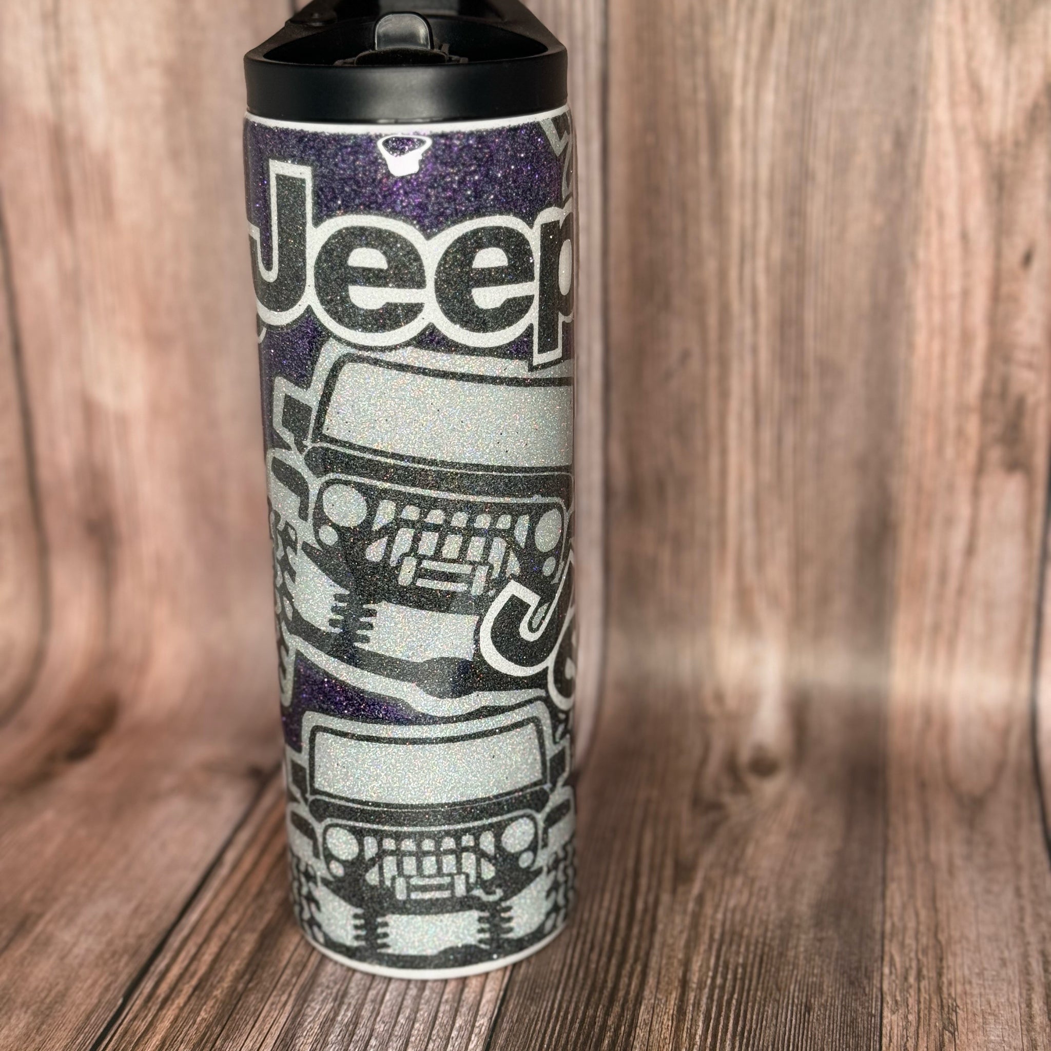 20 oz Glittered Jeep Duo Tumbler